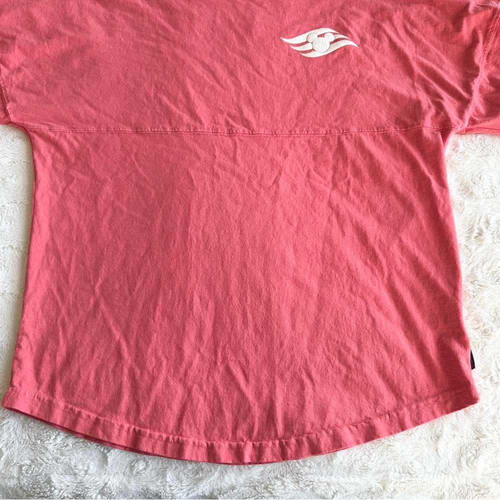 Vintage Disney Cruise Line Spirit Jersey Adult Small Pink Spell Out DCL Mickey - Picture 6 of 12